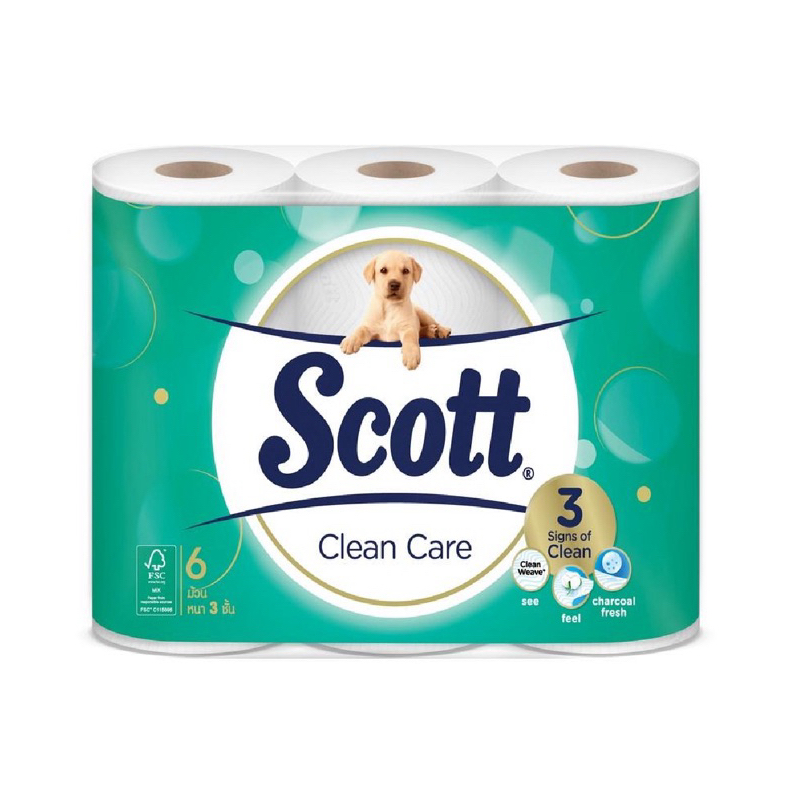 กระดาษชำระ SCOTT CLEAN CARE แพ็ค6