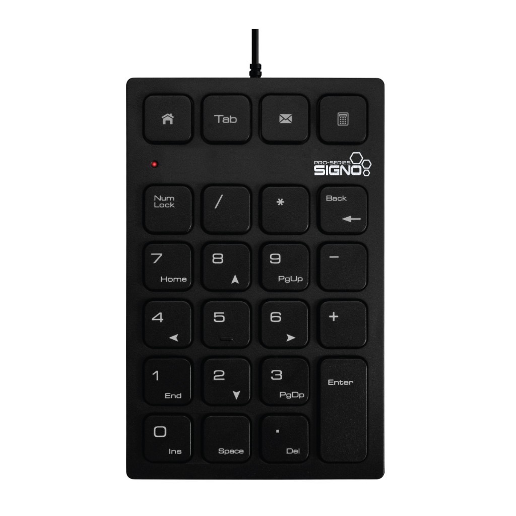 (KP-70) Wired Numeric Keypad BESICO (คีย์บอร์ดตัวเลข) SIGNO สายUSBยาว 1.5m. - 1Y