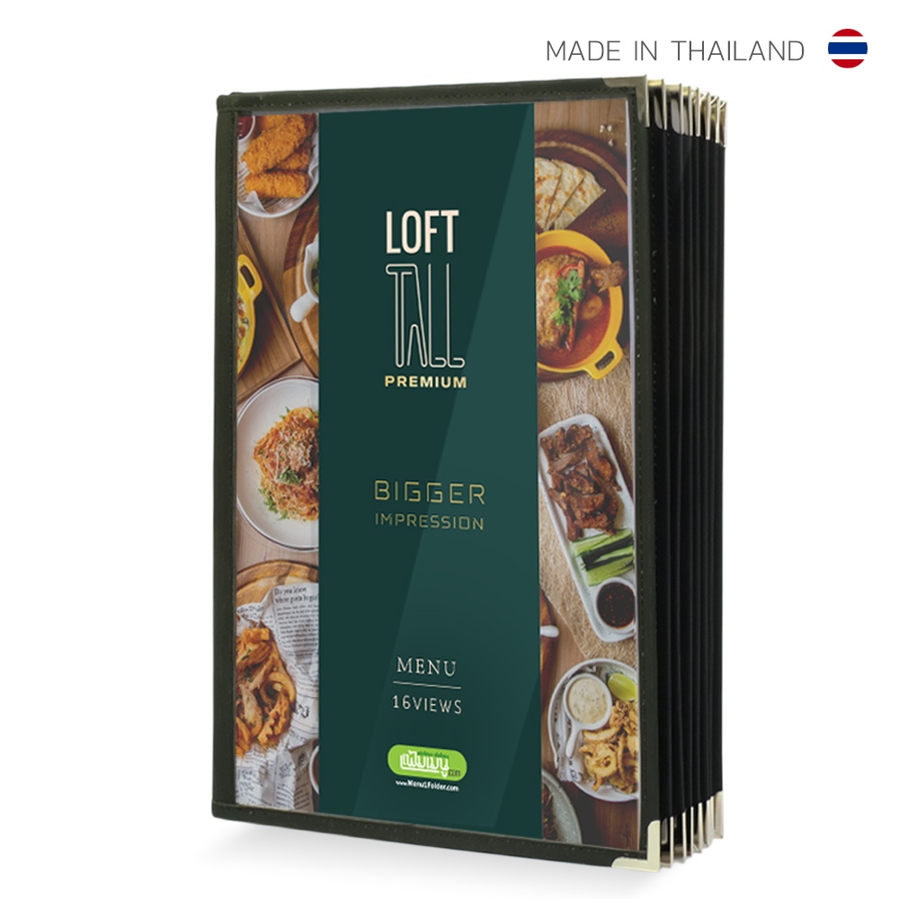 [พร้อมส่ง] แฟ้มเมนูใหญ่พิเศษ ลอฟท์ ทอลล์ 16 หน้า LOFT TALL Menu Cover แฟ้มเมนูอาหารขนาดใหญ่เห็นชัด ใ