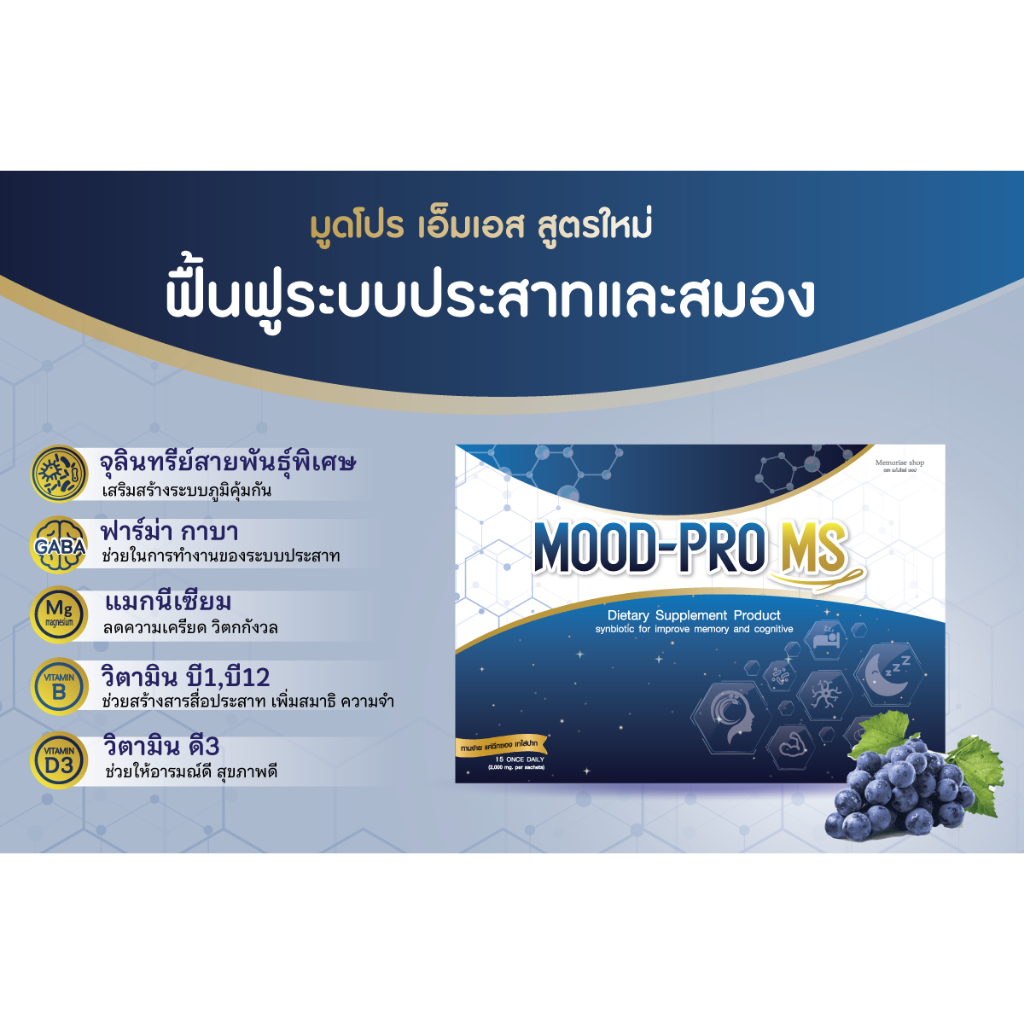 Mood Pro MS ลดความเครียด วิตกกังวล แพนิก อารมณ์แปรปรวน