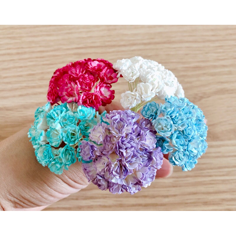 ดอกไม้กระดาษสา ดอกยิปโซ ราคา/กำ 20 ดอก