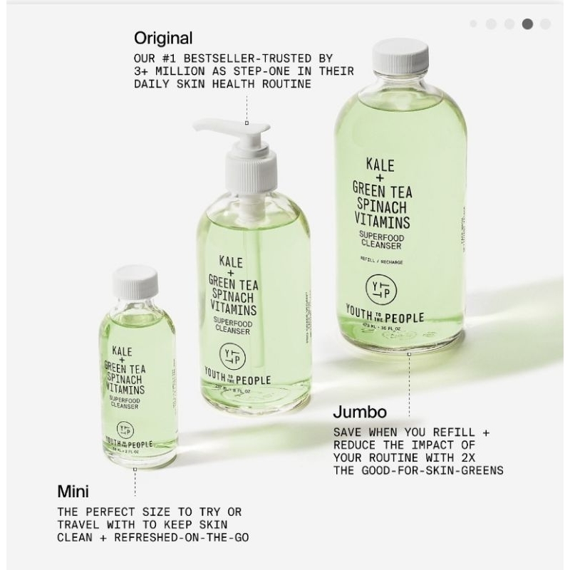 พรี Youth To The People Mini Superfood Gentle Antioxidant Refillable Cleanser