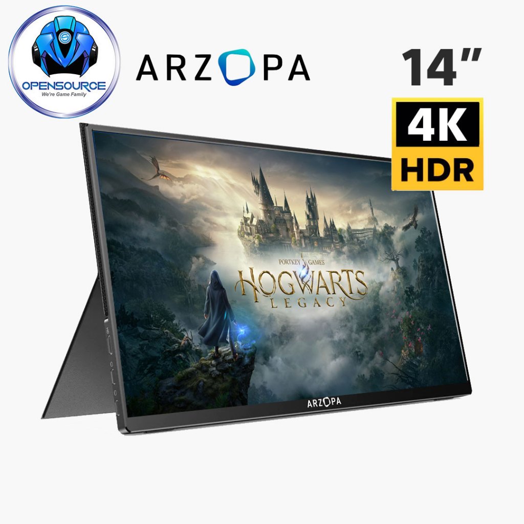 [พรีล๊อตมีนา]Arzopa: จอพกพา รองรับ PS5, Nintendo Switch, Ladtop Portable Monitor 14" (4K 60hz + HDR) สินค้าประกัน 3เดือน