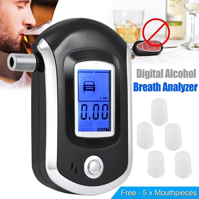 NEW  เครื่องเป่าแอลกอฮอล์ เครื่องเป่าวัดแอลกอฮอล์ Digital Breath Alcohol Tester meter AT-6000 ราคา ถูกที่สุด ดีลบีเคเค แกลเลอรีภาพที่ 2