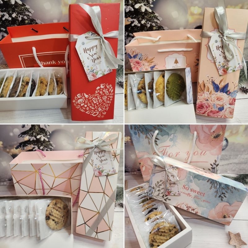 🎁Cookies gift set คุกกี้รวมรส 🍪ของขวัญ ของฝากทุกเทศกาล เลือกป้ายแท็กได้ พร้อมเขียนข้อความอวยพรให้