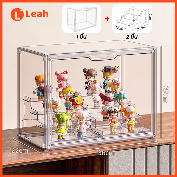 popmart กล่องโมเดล ตู้โชว์ กล่องฟิกเกอร์ ตู้อคิลิคใส 3/4 ชั้น ตู้วางโมเดล ที่ใส่โมเดล กันฝุ่นได้