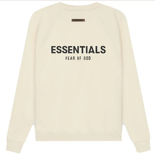 ESSENTIALS BACK LOGO EMBOSSED SWEATER (CREAM)