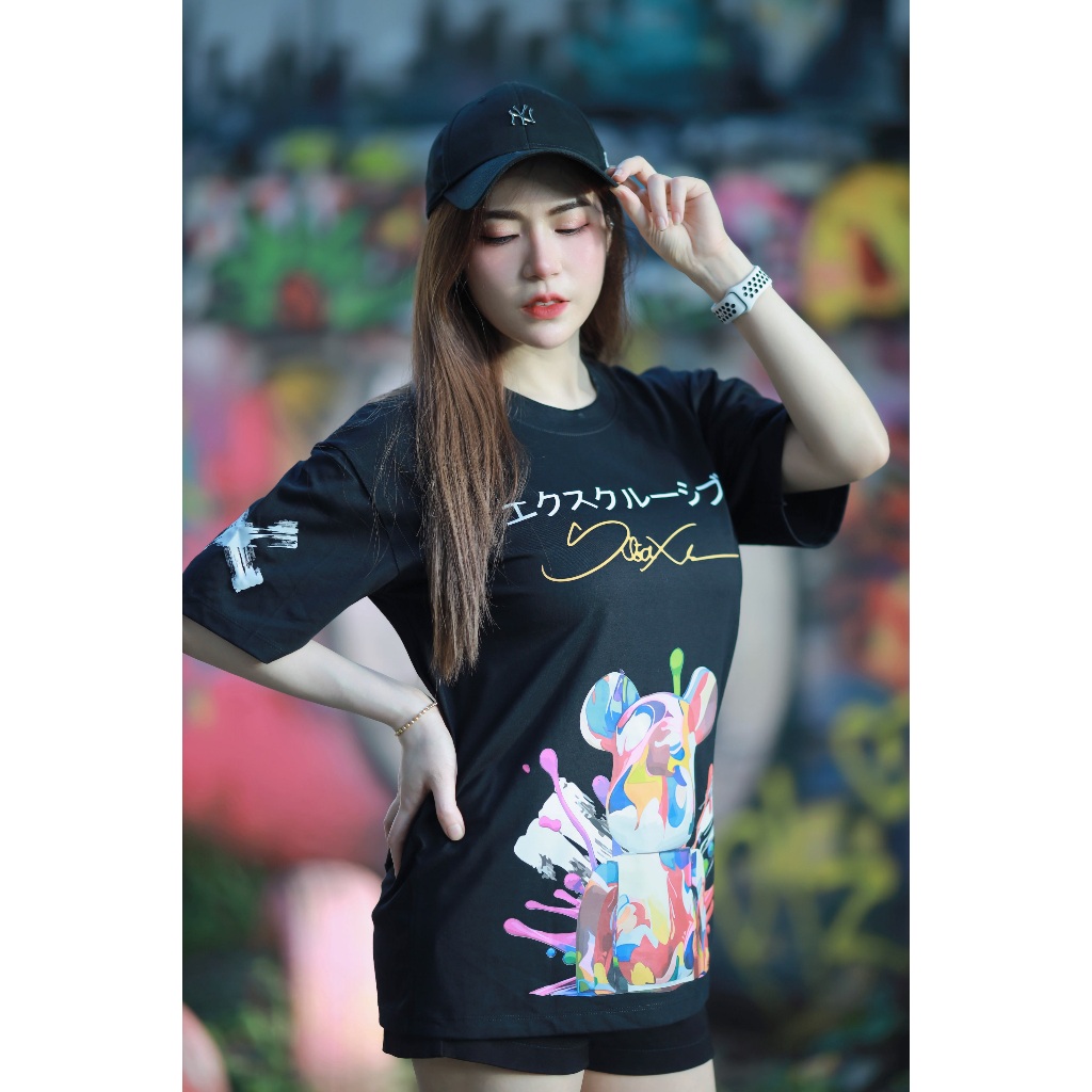 (พร้อมส่ง)เสื้อยืด Sorax Colorful Bear ผ้า Cotton เกรดส่งออก S50