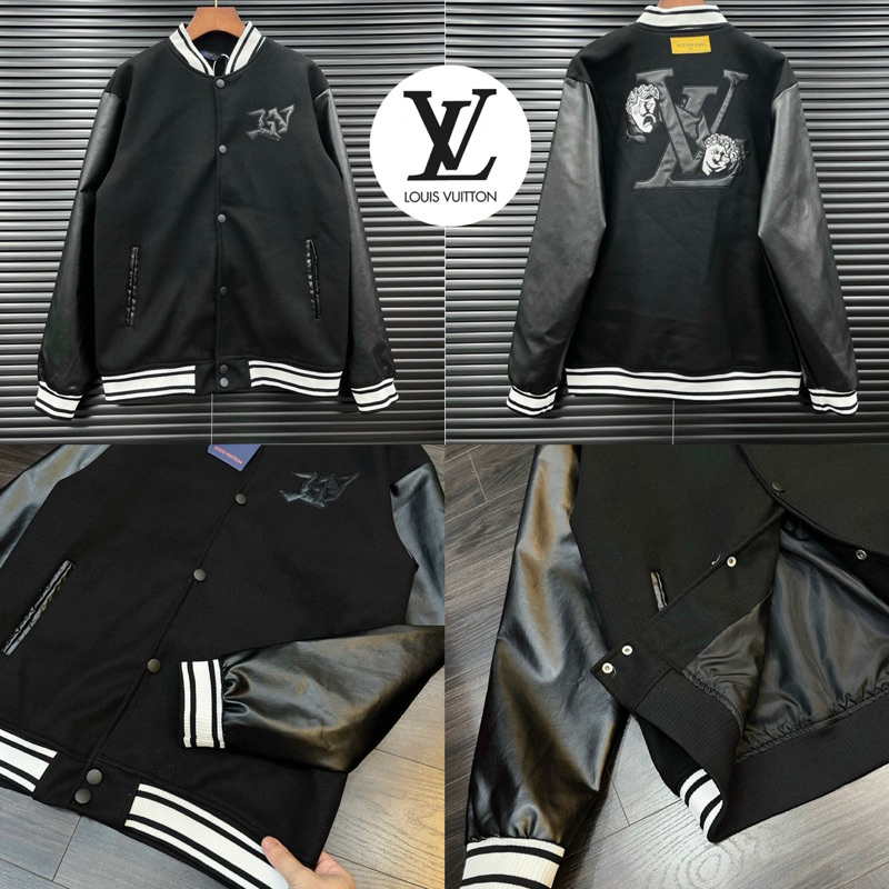 𝑵𝒆𝒘 𝑨𝒓𝒓𝒊𝒗𝒂𝒍𝒔 🎉 Louis Vuitton Leather Jacket Unisex 🖤 เสื้อแจ็คเก็ต LV ส่งไวจากไทย🇹🇭