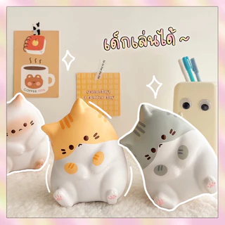 {พร้อมส่ง}สกุชชี่แมวน้อยน่ารัก ของเล่นบีบคลายเครียดนุ่มมือ ของเล่นแมว ของเล่นเด็ก