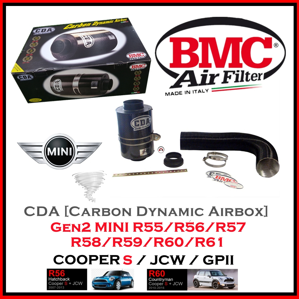 ชุดกรองเปลือยคาร์บอนเคฟล่าแท้ BMC 🇮🇹 Carbon CDA Kit MINI Gen2 R55/R56/R57R58/R59/R60/R61 Cooper S