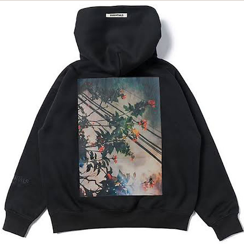 ESSENTIALS PHOTO FLORAL PULLOVER HOODIE
