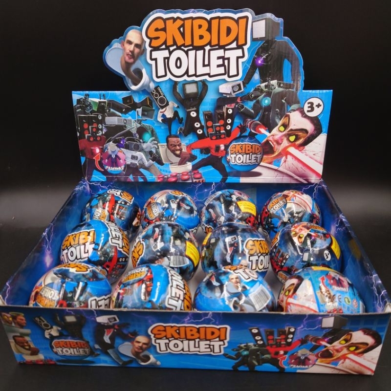 พร้อมส่งทันที ลูกละ 39 บาท กาชาปอง บอลสุ่ม โมเดล Skibidi Toilet ขนาด 4 -10 Cm ในบอลจะมีทั้งการ์ด,โมเดล และ สติ๊กเกอร์