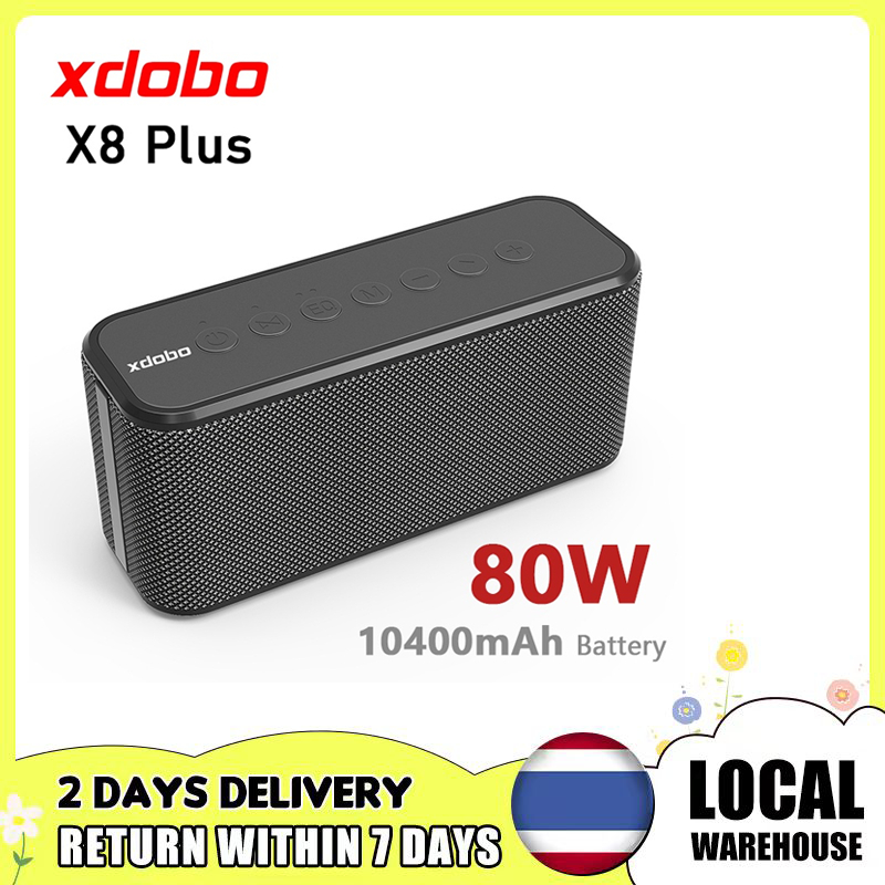 【สมุทรปราการ สินค้ามีในสต็อก】XDOBO X8 Plus 80W  ลำโพงไร้สายบลูทู ธ ที่บ้านกลางแจ้งความทนทานที่ยาวนานเป็นพิเศษ