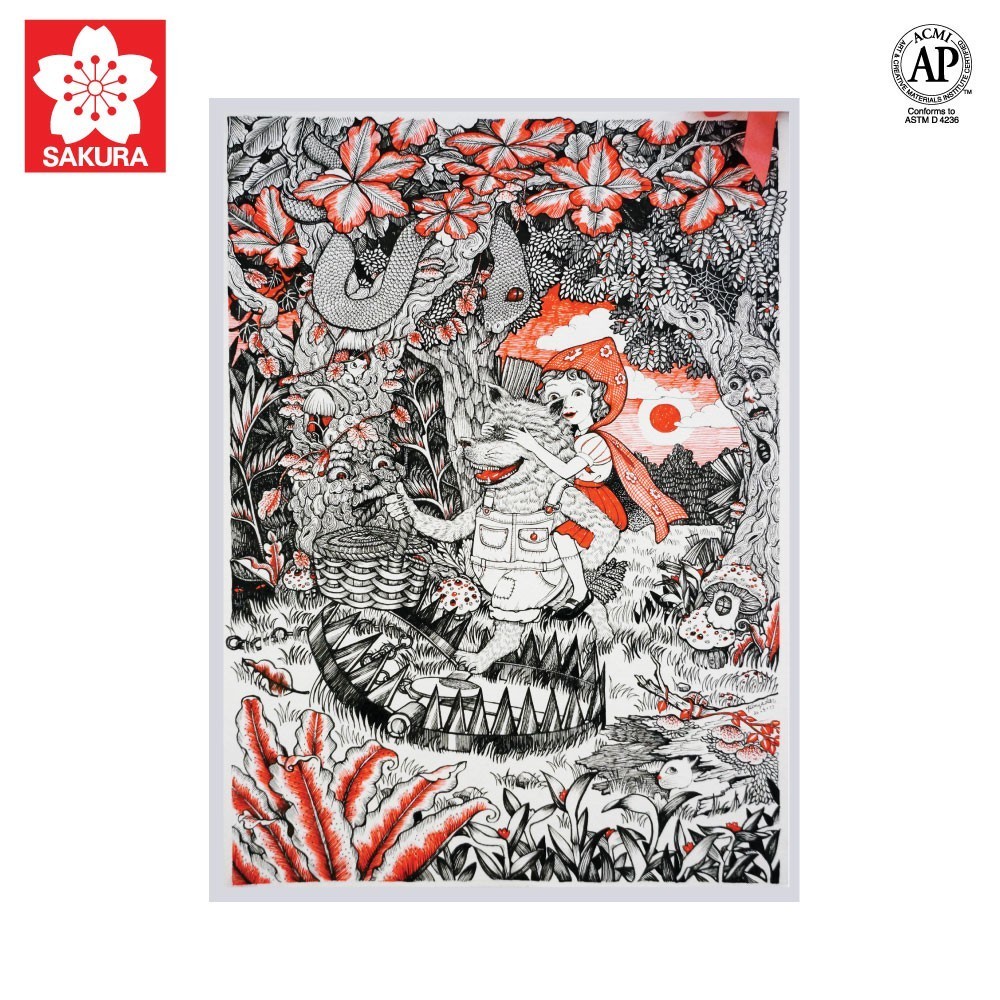 Sakura Pigma ปากกาตัดเส้น พิกม่า ของแท้ 100% Japan กันน้ำ ปากกาเขียนแบบ ปากกาพิกม่า/หัวเข็ม/หัวพู่กัน ยี่ห้อซากุระ - รูปที่ 3