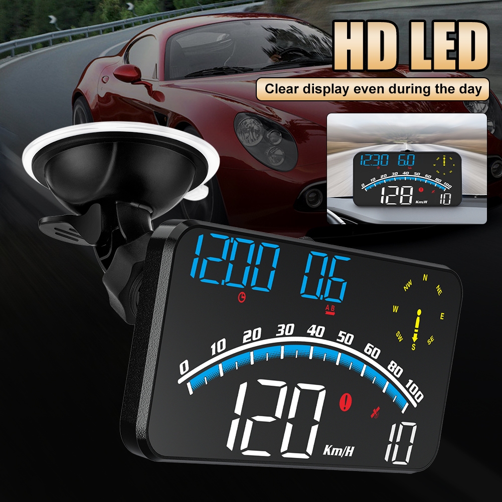 🚗COD🚗ไมล์รถยนต์ G10 GPS รถยนต์หัวขึ้นแสดง USB รถ HUD นิ้ว ไมล์ดิจิตอล แสดงความเร็วรถ