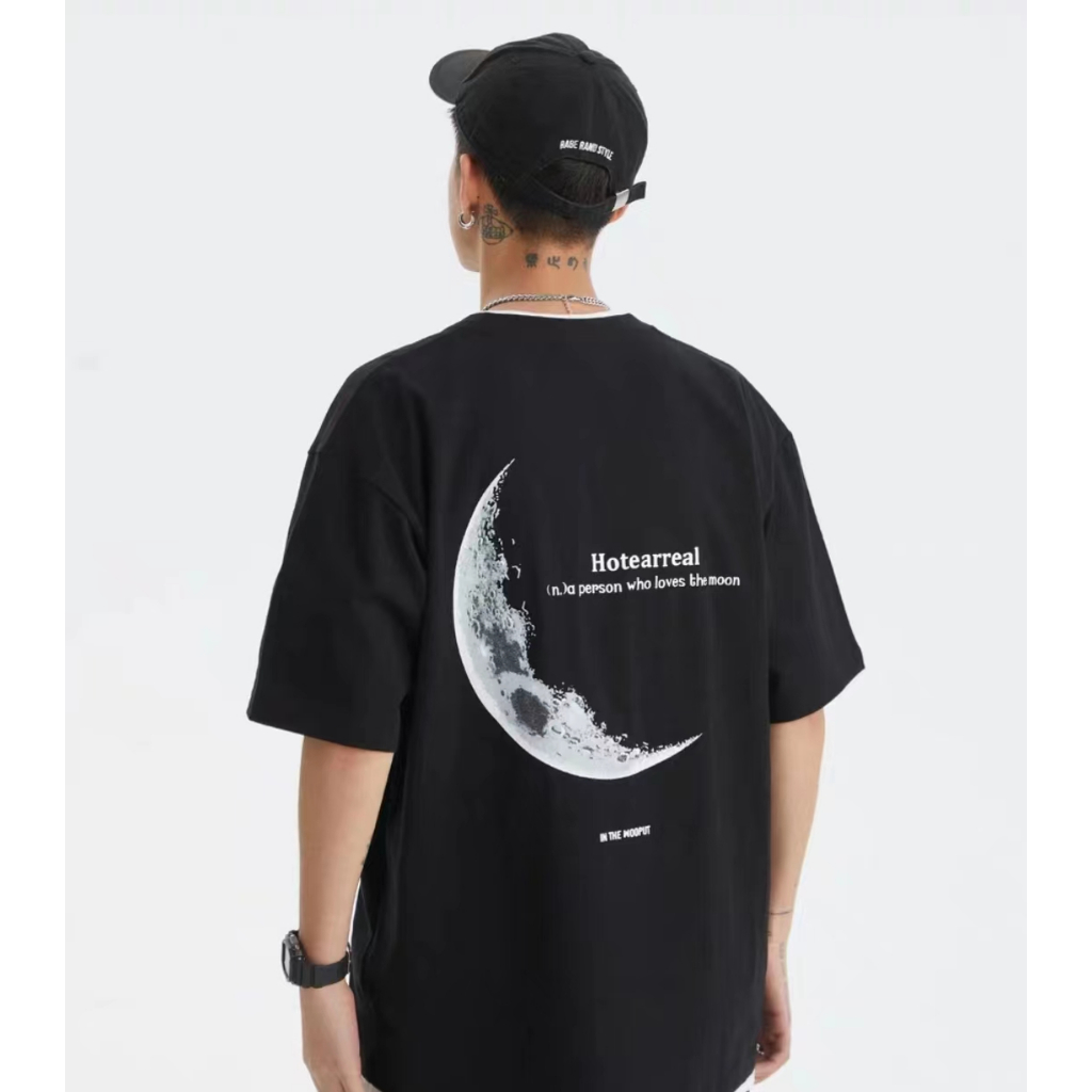 TT1 เสื้อยืดOversize ผ้าCOTTON100%ลาย"Hotearreal" เนื้อผ้าเกรดพรีเมียม คอกลมไม่ยืดไม่ย้วย
