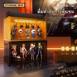 กล่องใส่โมเดล ตู้โชว์โมเดล กล่องใส่ art toy กล่องเก็บโมเดล พร้อมไฟLED โชว์ของเล่น 🚚สินค้าพร้อมส่งในไทย🚚