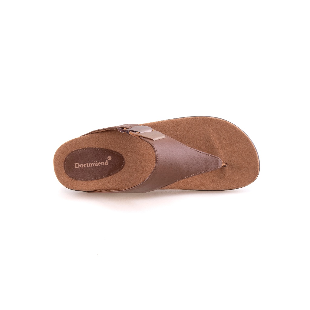 Dortmuend F-Series JF127 008-049 Tan-Lead "Flats & Comfort" รองเท้าส้นเตี้ยเพื่อสุขภาพ