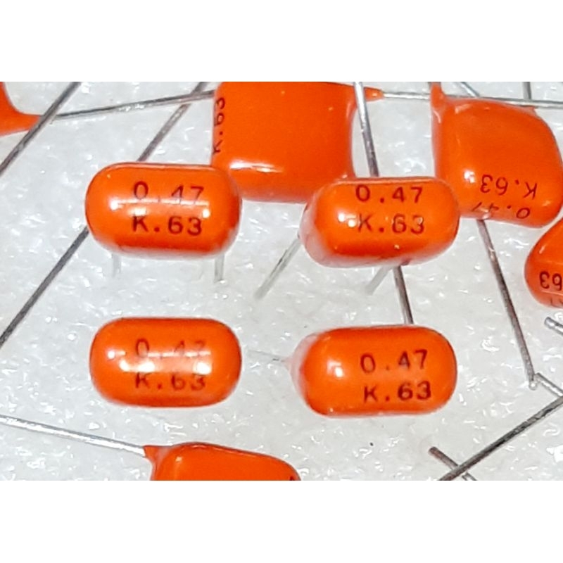 Philips MKT (ราคา 10ตัว) 0.47uf 474 470nf 63v Metal Film Capacitor ตัวเก็บประจุ คาปาซิเตอร์