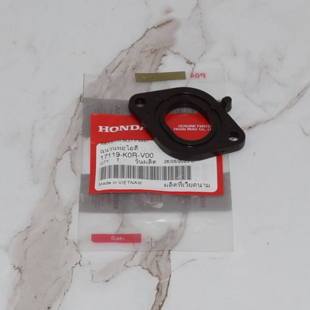 ฉนวนท่อไอดี แท้ศูนย์ฮอนด้า(รูใน 21.55*27.50) PCX160/ADV160/Click160/LEAD125 ราคา/1ชิ้น 17119-K0R-V10