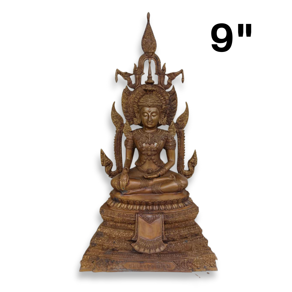 สมเด็จองค์ปฐม  ซุ้มเรือนแก้ว กว้าง 9นิ้ว สูง 28นิ้ว