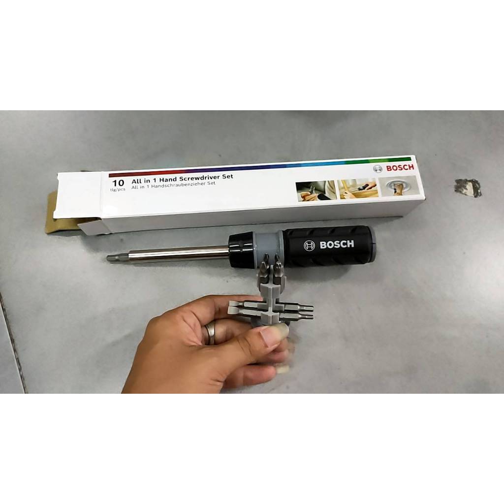 2607017653 BOSCH ไขควงด้ามฟรีหัวแม่เหล็ก พร้อมดอกไขควง All in One Hand Screwdriver Set – 2607017653 ราคา ถูกที่สุด ดีลบีเคเค แกลเลอรีภาพที่ 5