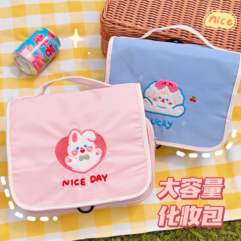 พร้อมส่ง กระเป๋าเครื่องสำอางค์ ใบใหญ่ กระเป๋าเดินทาง จัดระเบียบ สามารถแขวนได้
