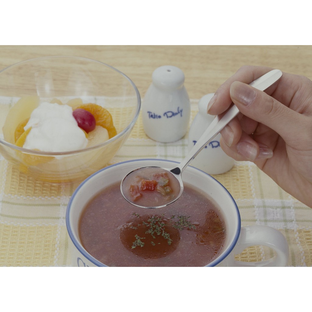ช้อนตักซุป ช้อนกลาง Shimomura Kogyo ของใช้บนโต๊ะอาหาร สินค้านำเข้าจากญี่ปุ่น