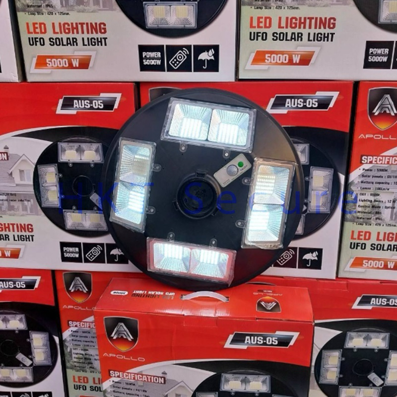 ไฟถนนโซล่าเซลล์ทรงจานบิน UFO Solar Light (ไม่รวมเสา)
