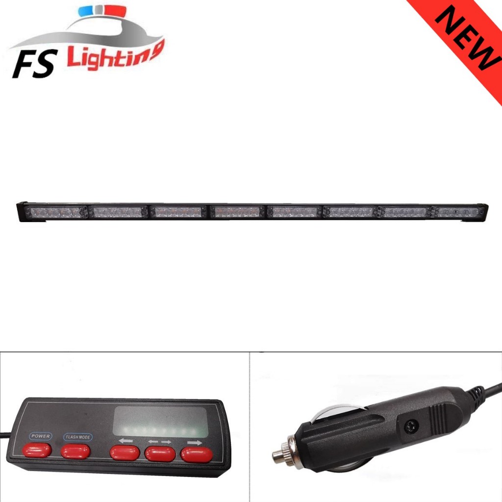 ไฟไซเรนติดหลังคา LED รุ่น 315-8 1หน้า (ขนาด 90 เซนติเมตร) 6W 12V-24V สีเหลือง สีแดง-สีน้ำเงิน