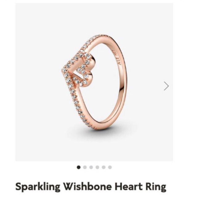 NEW Pandora Sparkling Wishbone Heart Ring🤍