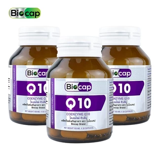[แพ็ค 3 ขวด] Q10 โคเอนไซม์ คิวเท็น Coenzyme Q10 คิวเทน ไบโอแคป Biocap CoQ10 โคคิวเท็น โคคิวเทน