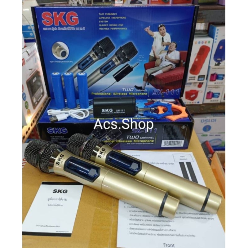 *พร้อมส่ง SKG-ไมโครโฟนแบบมือถือ/TWO Wireless