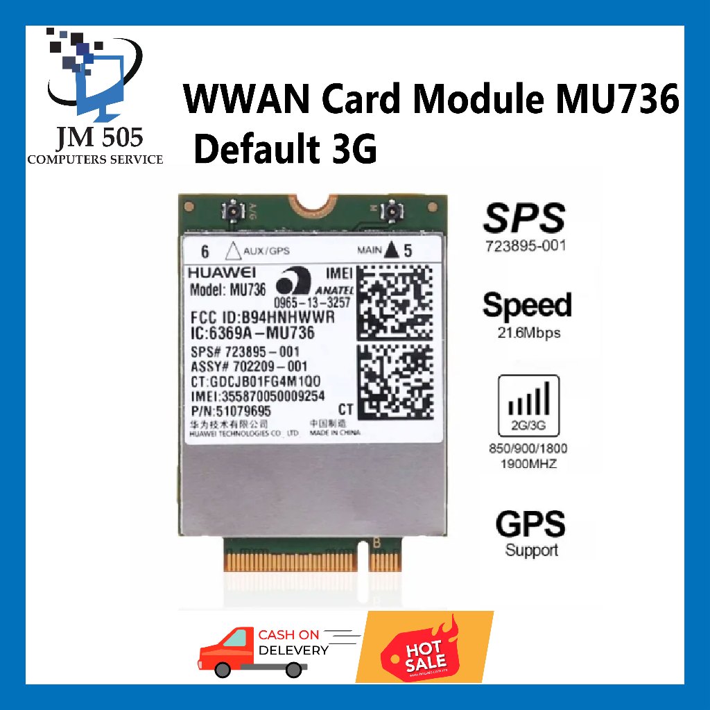 WWAN Card Module MU736 Default 3G HS3110 for HP Probook 430 440 640 645 650 655 G1 Zbook 17 Elitebook 850 820 G1