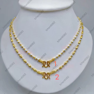 สร้อยคอ 2 กษัตริย์ ลายเม็ดข้าวตัดลายสวยคร่า