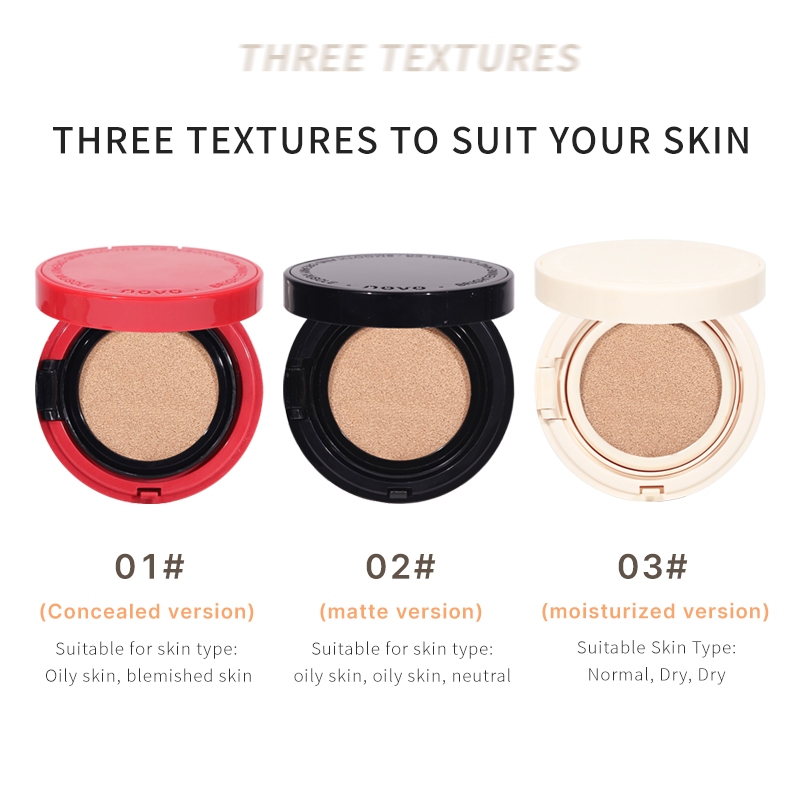 6051 (ใหม่/แท้) มี3สูตรให้เลือก NOVO คุชชั่น คุมมัน ปกปิด กระจ่างใส หน้าฉ่ำ กันน้ำ กันเหงื่อ cushion 13g