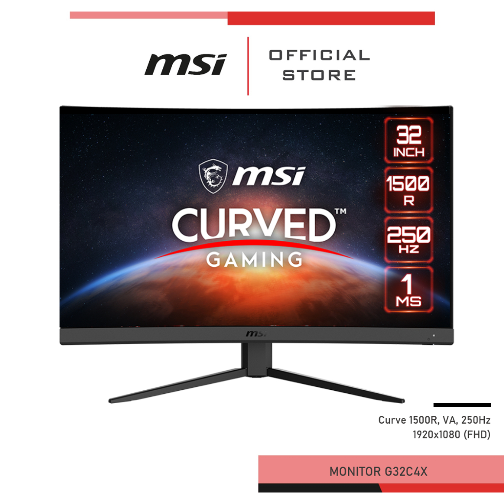 MSI G32C4X Monitor จอ Curve 32นิ้ว 250Hz FHD (จอคอมพิวเตอร์ จอมอนิเตอร์)