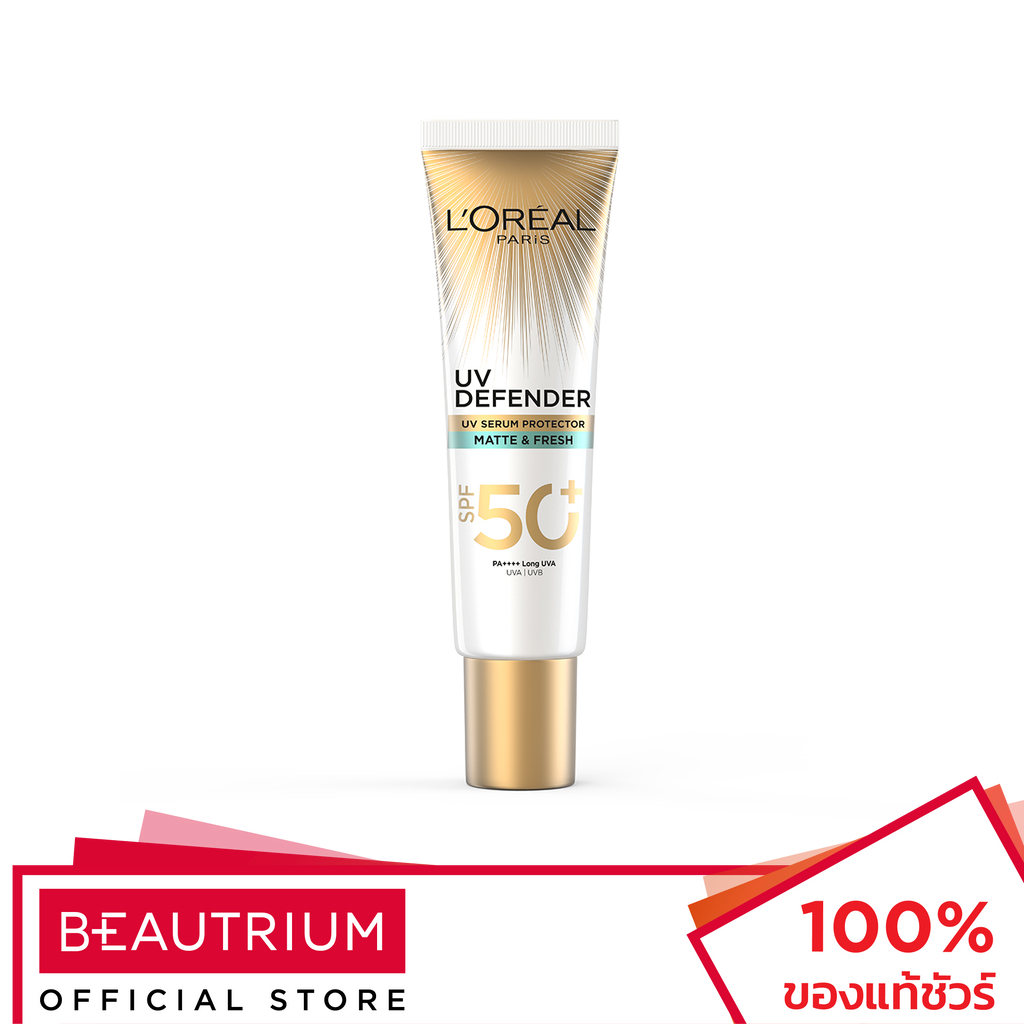 L'ORÉAL PARIS UV Defender Matte & Fresh SPF50+ PA++++ Long UVA ครีมกันแดด 30ml