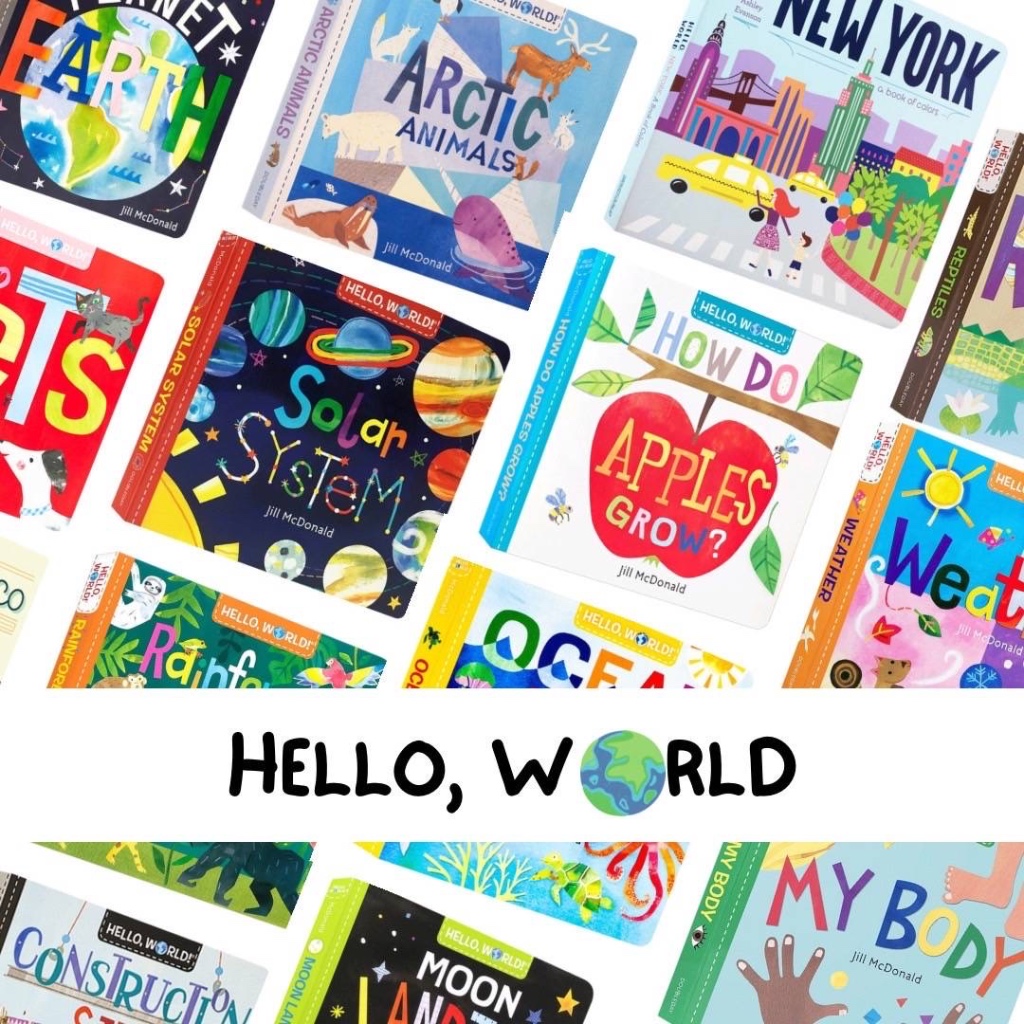หนังสือ Hello World! ความรู้ เด็กเล็ก baby ของขวัญ board book นิทาน ภาษาอังกฤษ children picture book