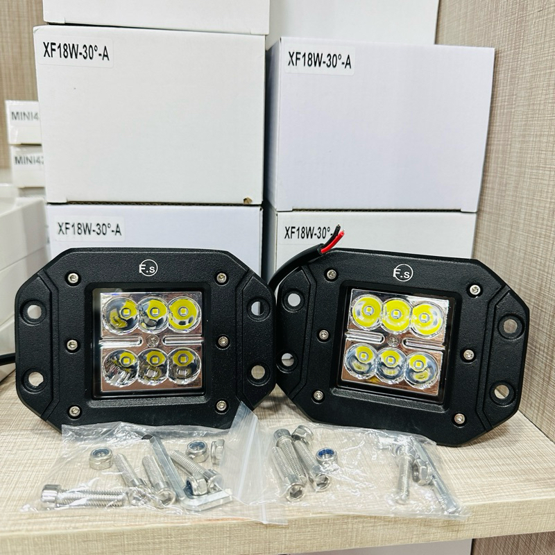 แพ็ค1ชิัน สปอร์ตไลท์ไฟถอย ฝังกันชน 6D 18W’39w‘48w 12-24v