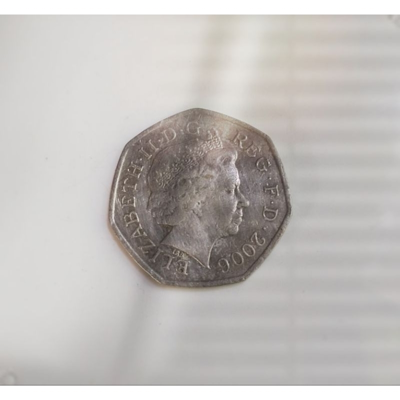 เหรียญ 2006 50p Fifty Pence Rare Coin UK GB