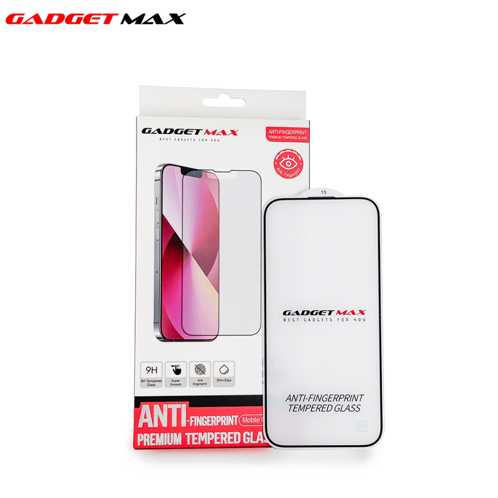GADGET MAX-- ANTIFINGERPRINTS IPHONE 15 PRO MAX 6.7" 2.5D ANTI-GLARE TEMPERED GLASS(NPL-9/2023)