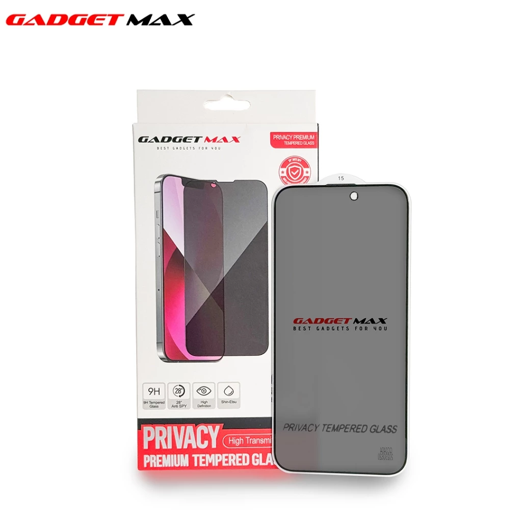 ฟิล์มกระจกกันเสือก GADGET MAX iPhone 15 Pro 6.1