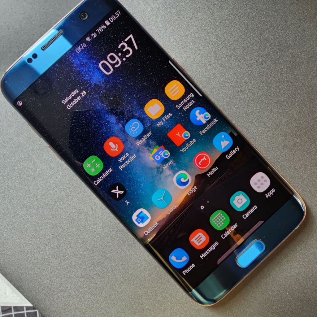 Samsung S7 Edge สีฟ้า มือสอง เครื่องจีน (เครื่องส่งจากไทย)