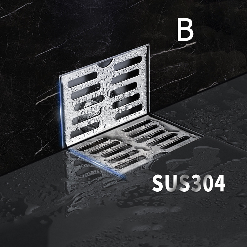 【Good_luck1】ตะแกรงระบายน้ำ ท่อระบายน้ําซ้าย/ท่อระบายน้ำติดผนังชิดมุม/ตะแกรงท่อระบายน้ำ SUS304 - รูปที่ 3