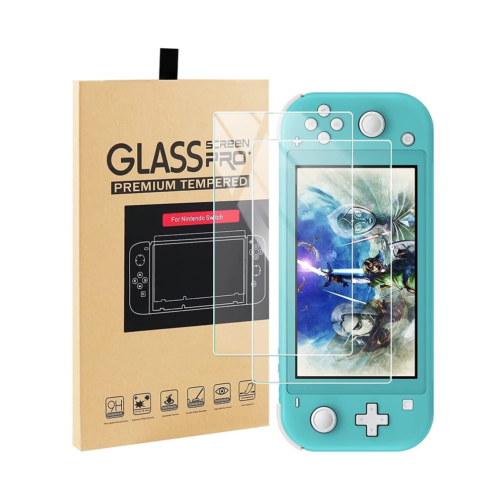 2 ชิ้นพรีเมี่ยม HD กระจกนิรภัยป้องกันหน้าจอสำหรับ Nintendo Switch OLED / สวิตช์ V2 / สวิตช์ Lite หน้าจอ
