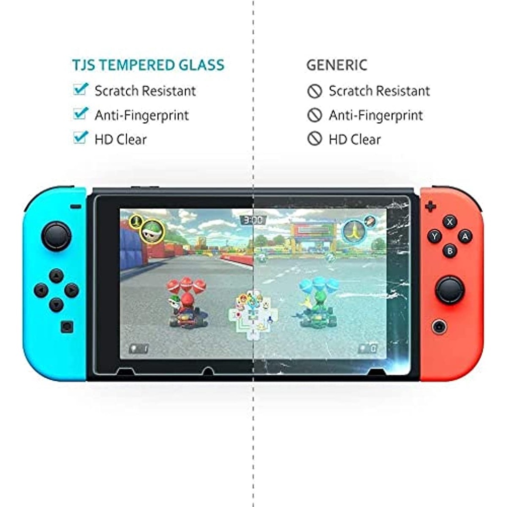 2 ชิ้นพรีเมี่ยม HD กระจกนิรภัยป้องกันหน้าจอสำหรับ Nintendo Switch OLED / สวิตช์ V2 / สวิตช์ Lite หน้าจอ