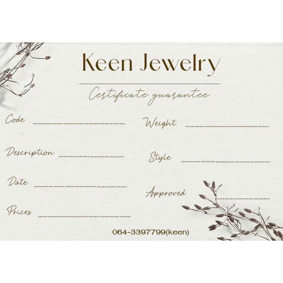 Keen jewelry ตะขอสปริงกลม 5 มิล ตะขอ สร้อย ตะขอทองแท้ 9K 37.5% อิตาลี่ น้ำหนัก 0.07 กรัม