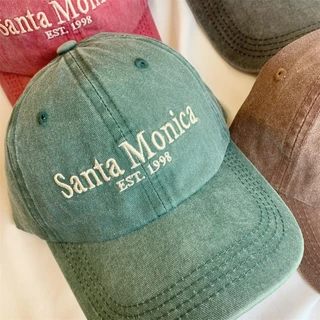 หมวกแก๊ปเบสบอลปัก Santa Monica (มี 5 สี) สไตล์วินเทจ